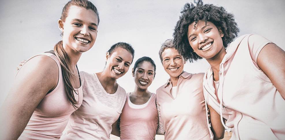 5 smiling women